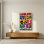 Costa Dourada — Algarve art print, on slim canvas, styled in a living room