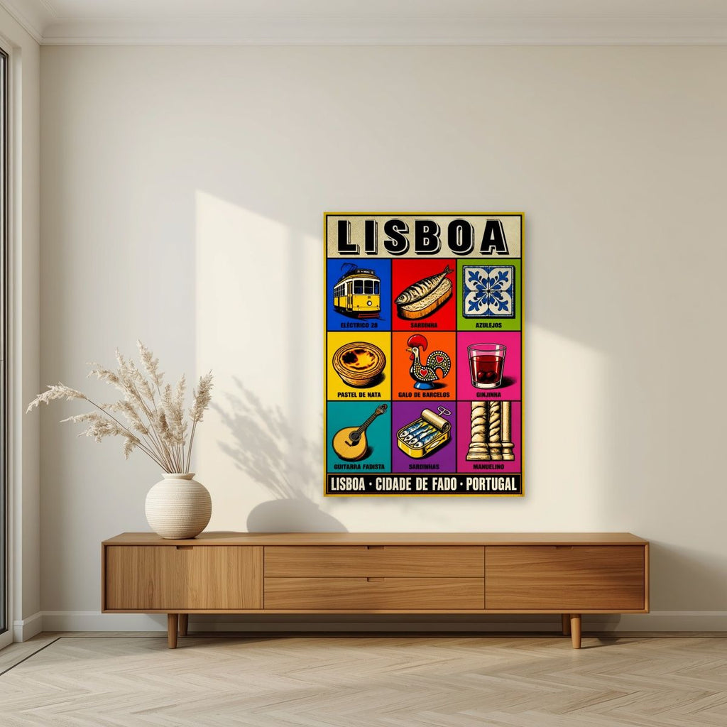 Cidade de Fado — Lisbon art print, unframed poster, styled in a living room