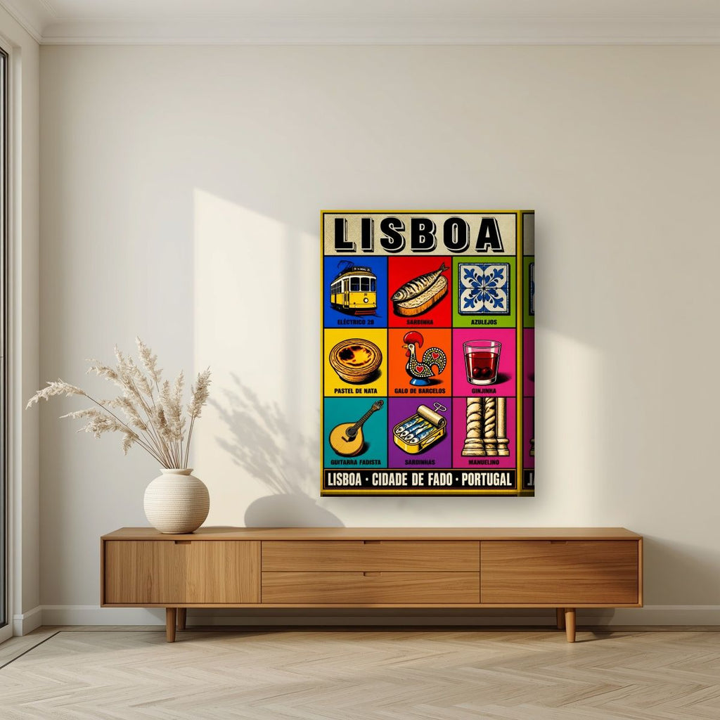 Cidade de Fado — Lisbon art print, on thick canvas, styled in a living room