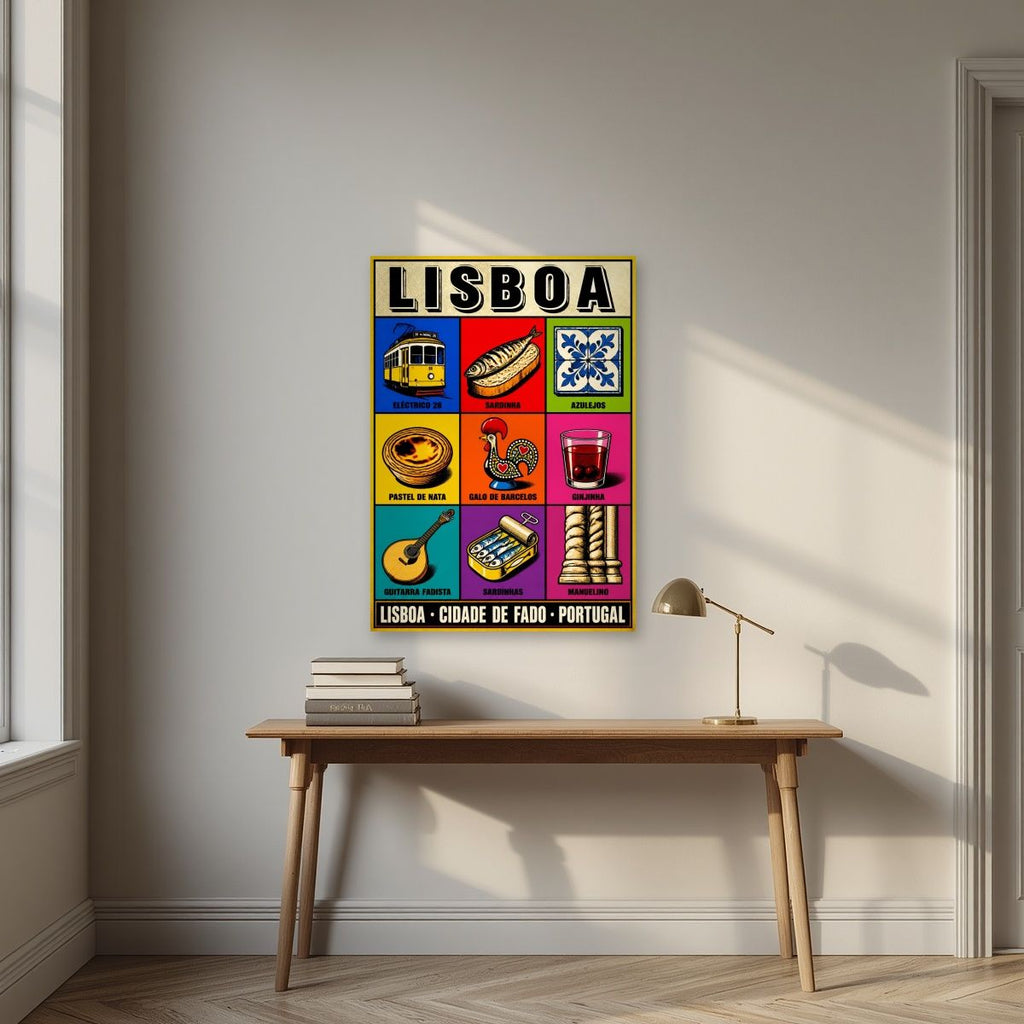 Cidade de Fado — Lisbon art print, unframed poster, styled in a desk