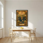 Era dos Descobrimentos — Lisbon art print, in a black frame, styled in a kitchen