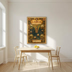 Era dos Descobrimentos — Lisbon art print, in an oak frame, styled in a kitchen