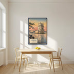 Torre de Belem — Lisbon art print, unframed poster, styled in a kitchen
