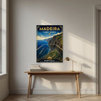 Cabo Girao — Madeira art print, unframed poster, styled in a desk