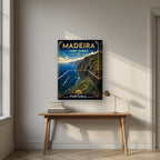Cabo Girao — Madeira art print, on thick canvas, styled in a desk