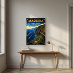 Cabo Girao — Madeira art print, as an acrylic print, styled in a desk