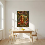 Flor da Ilha — Madeira art print, unframed poster, styled in a kitchen