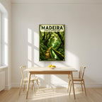 Levada Verde — Madeira art print, as an acrylic print, styled in a kitchen