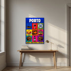 Cidade Invicta — Porto art print, unframed poster, styled in a desk