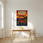 Por do Sol no Douro — Porto art print, unframed poster, styled in a kitchen