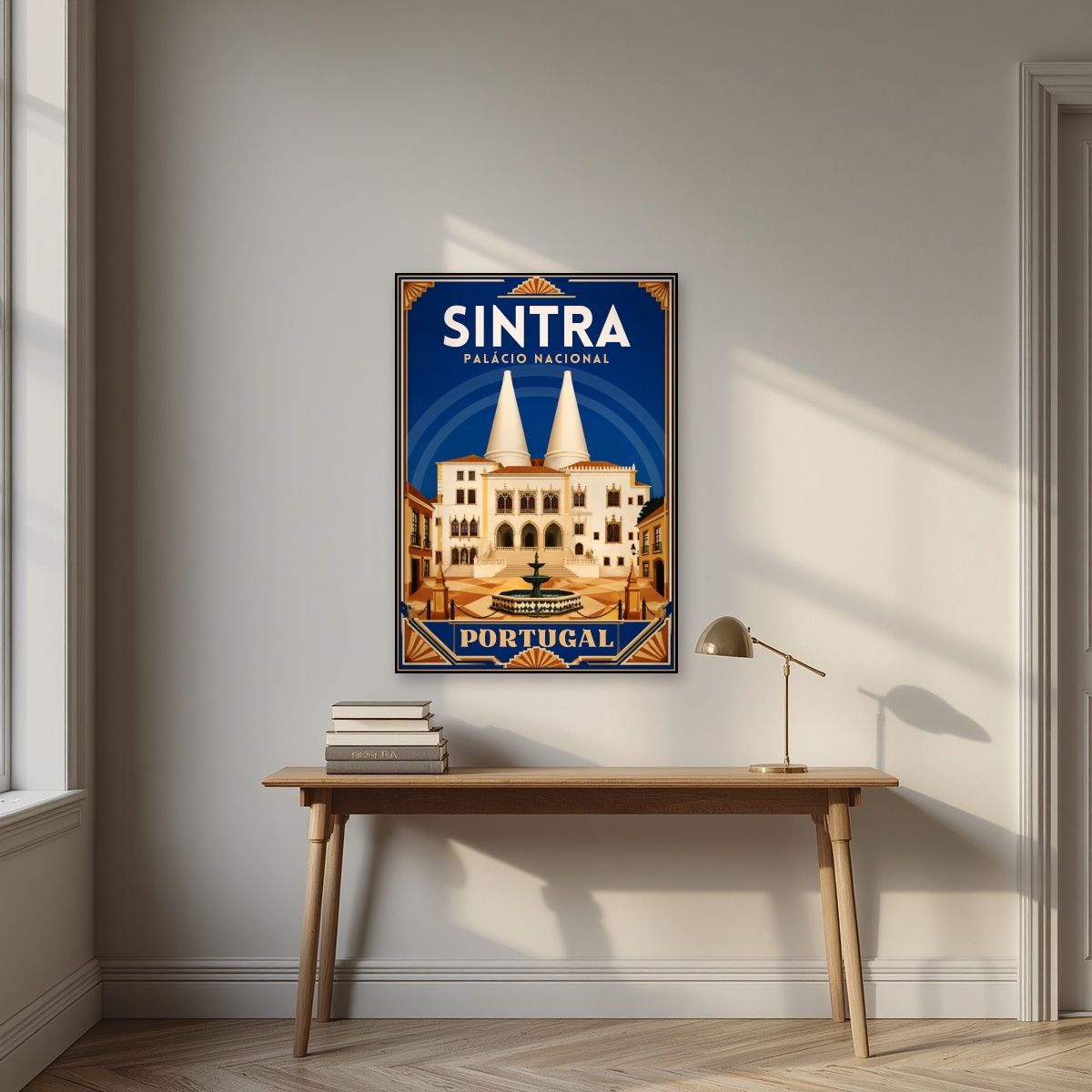 Chamines Reais — Sintra art print, unframed poster, styled in a desk