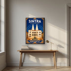 Chamines Reais — Sintra art print, on slim canvas, styled in a desk