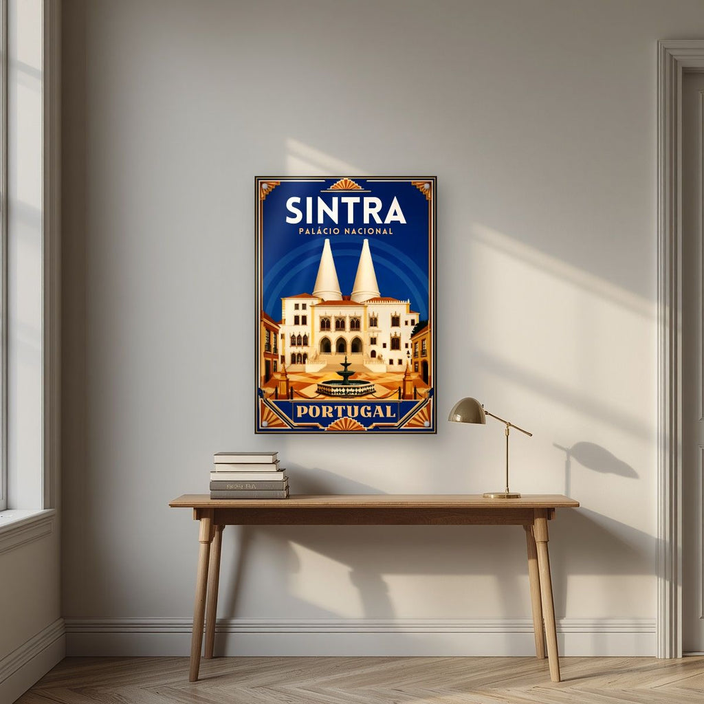 Chamines Reais — Sintra art print, as an acrylic print, styled in a desk