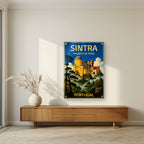 Palacio da Pena — Sintra art print, as an acrylic print, styled in a living room