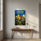 Palacio da Pena — Sintra art print, unframed poster, styled in a desk