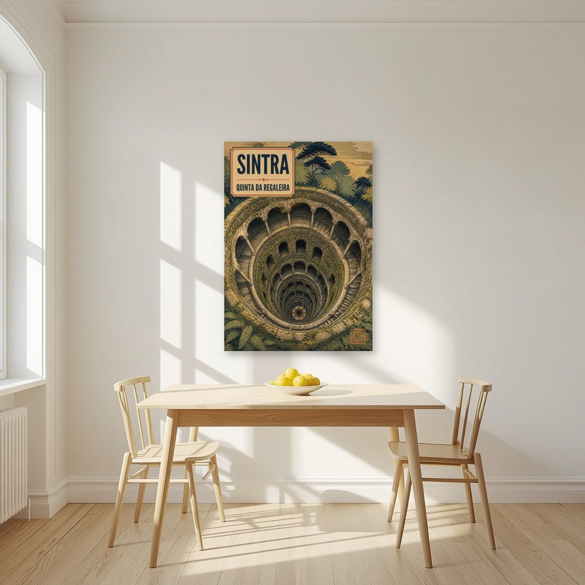 Poco Iniciatico — Sintra art print, unframed poster, styled in a kitchen