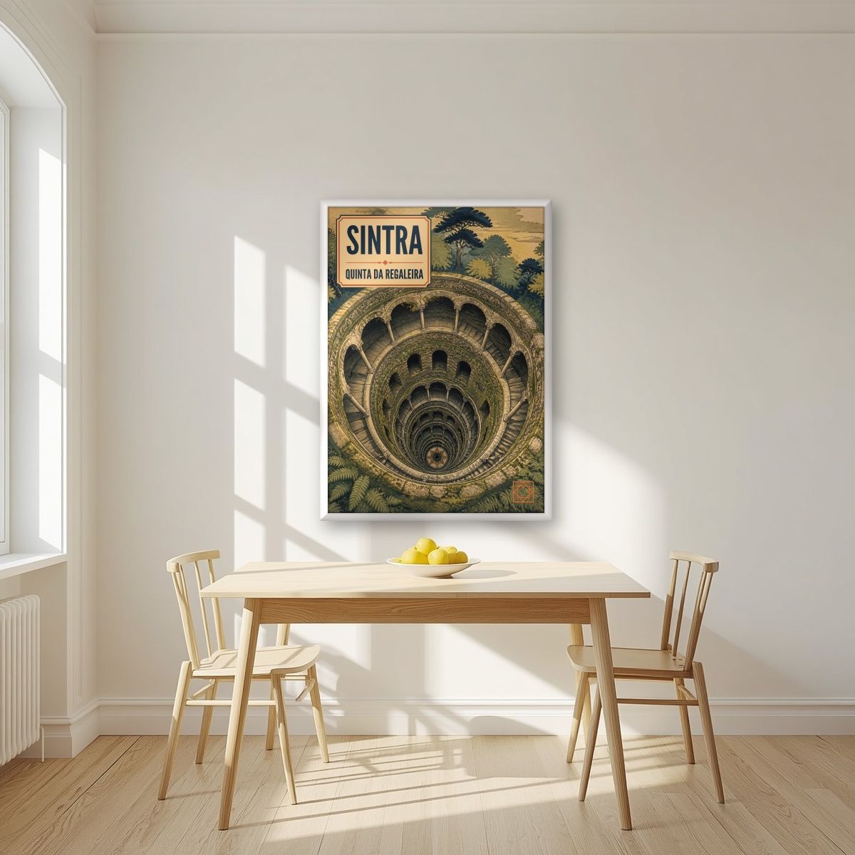 Poco Iniciatico — Sintra art print, in a white frame, styled in a kitchen