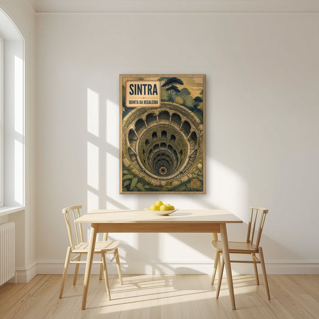 Poco Iniciatico — Sintra art print, in an oak frame, styled in a kitchen