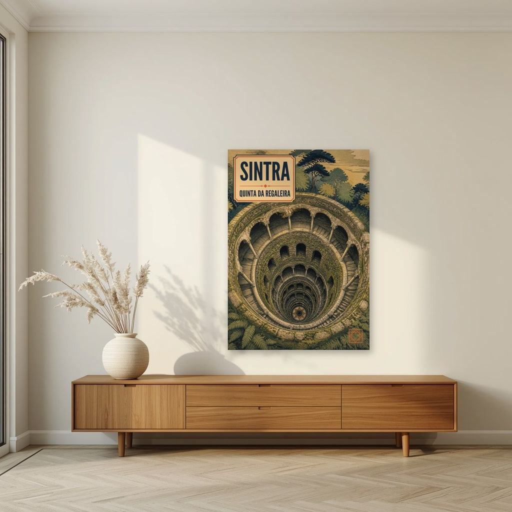 Poco Iniciatico — Sintra art print, unframed poster, styled in a living room