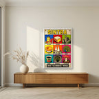 Vila Romantica — Sintra art print, in a white frame, styled in a living room