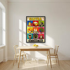 Vila Romantica — Sintra art print, in a black frame, styled in a kitchen