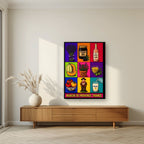 Marché de Provence — Provence art print, on slim canvas, styled in a living room