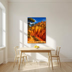 Roussillon — Provence art print, unframed poster, styled in a kitchen