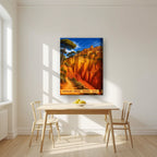 Roussillon — Provence art print, on thick canvas, styled in a kitchen