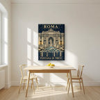 Fontana Di Trevi — Rome art print, on slim canvas, styled in a kitchen