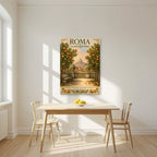 Giardino Degli Aranci — Rome art print, unframed poster, styled in a kitchen