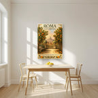 Giardino Degli Aranci — Rome art print, as an acrylic print, styled in a kitchen