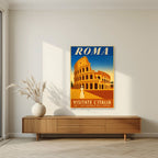 Il Colosseo — Rome art print, unframed poster, styled in a living room