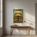 Il Pantheon — Rome art print, as an acrylic print, styled in a desk