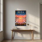 Ses Salines — Ibiza art print, unframed poster, styled in a desk