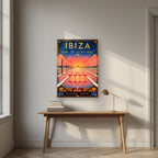 Ses Salines — Ibiza art print, as an acrylic print, styled in a desk