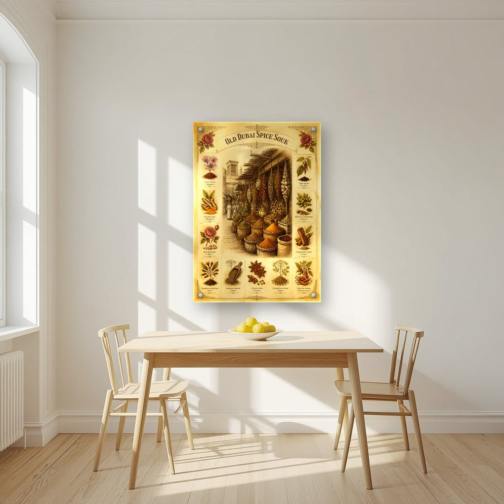 Spice Souk Botanicals | Dubai Art Print — acrylic print, room scene