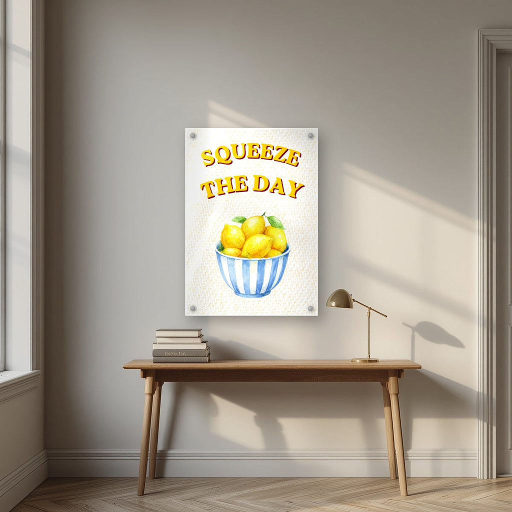 Squeeze The Day – Limoncello | Art Print — acrylic print, room scene