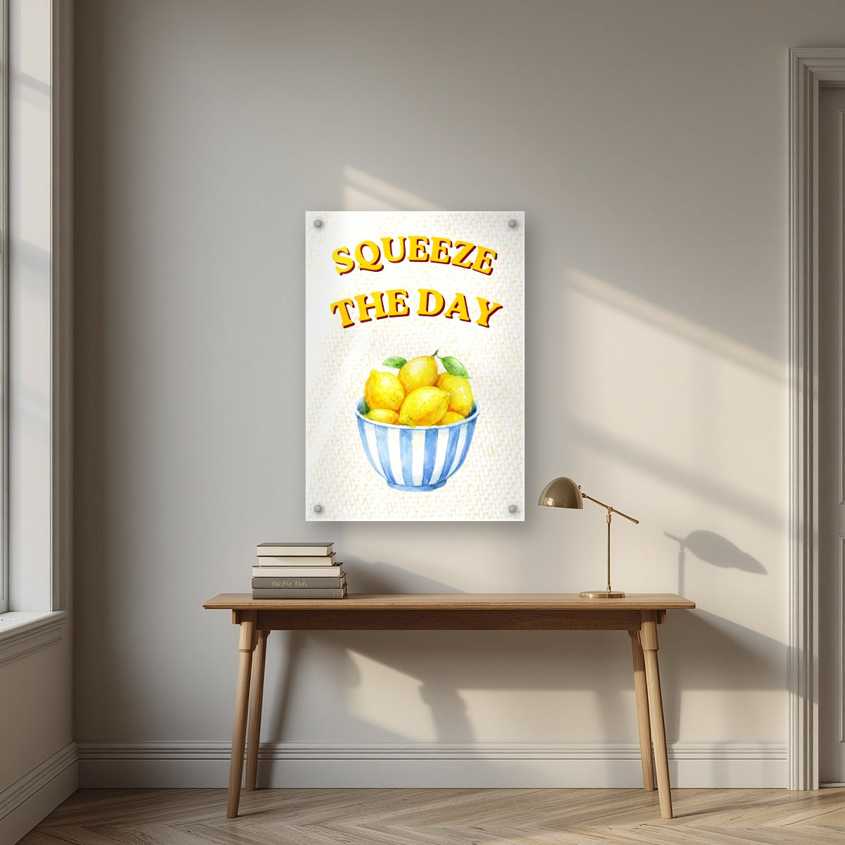 Squeeze The Day – Limoncello | Art Print — acrylic print, room scene
