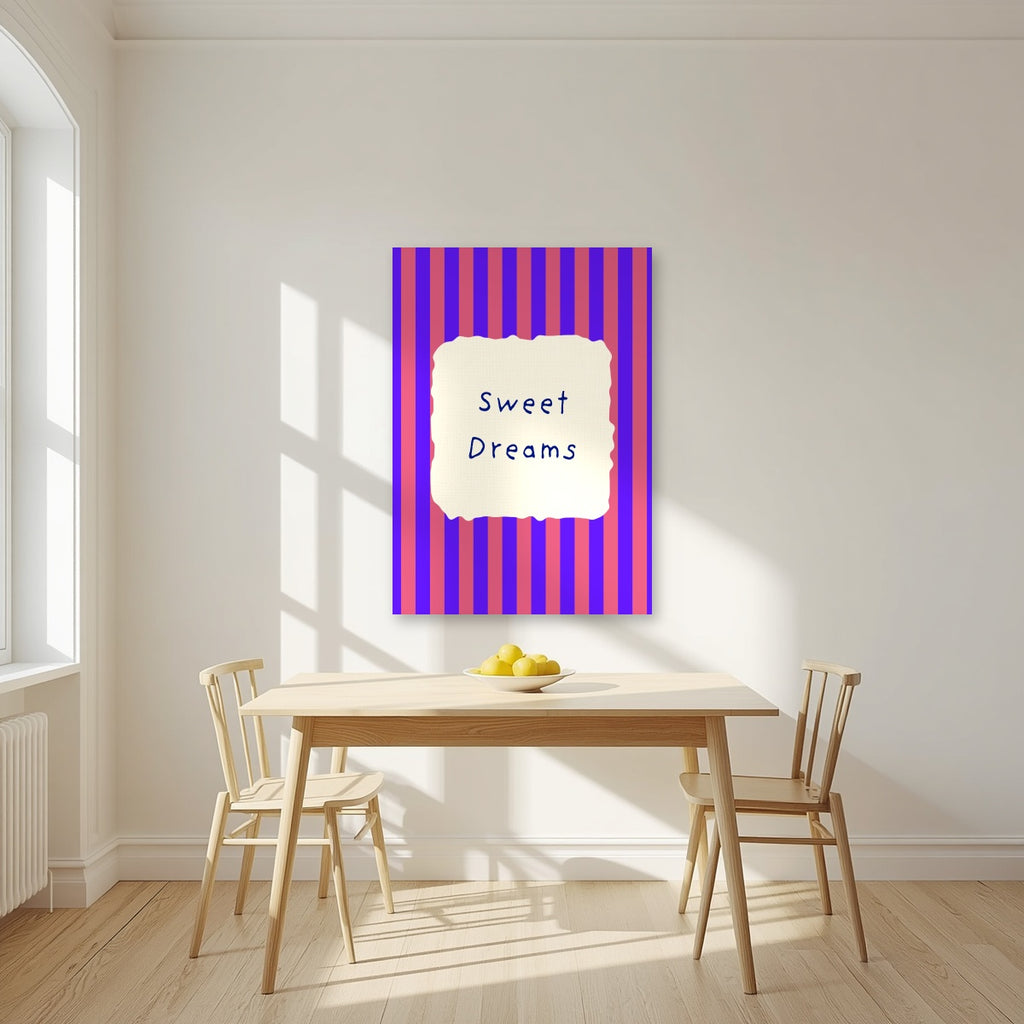 Sweet Dreams – Capri Violet unframed poster in a kitchen