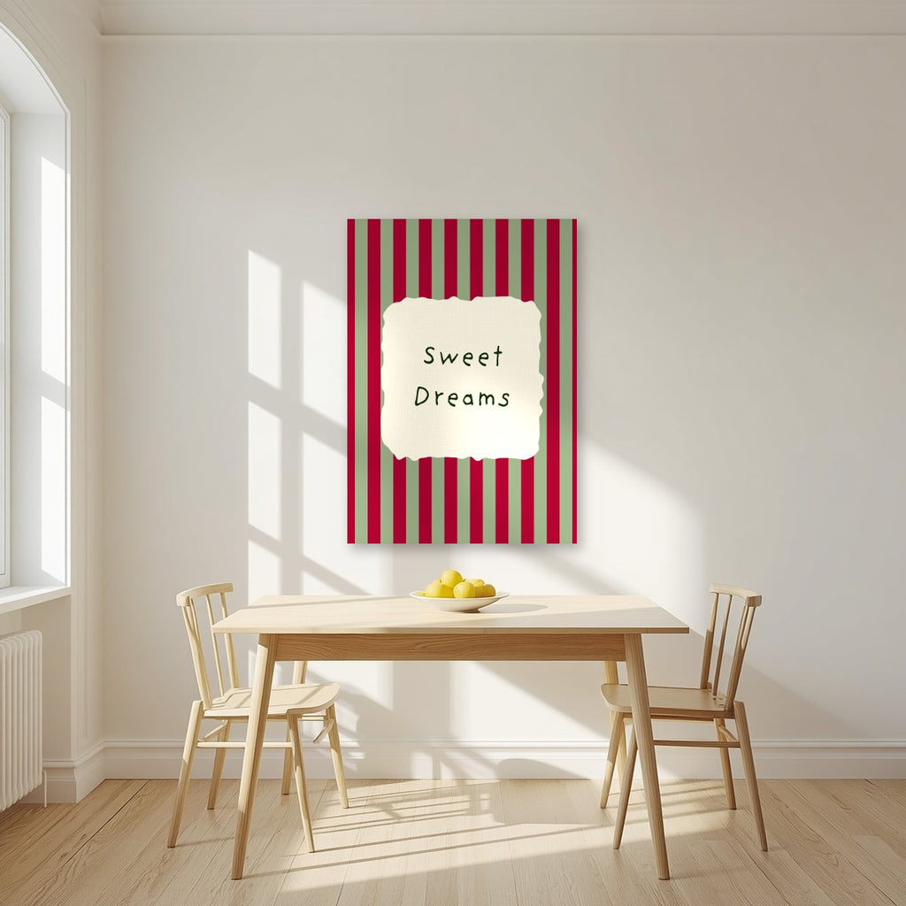 Sweet Dreams – Garden Sage unframed poster in a kitchen