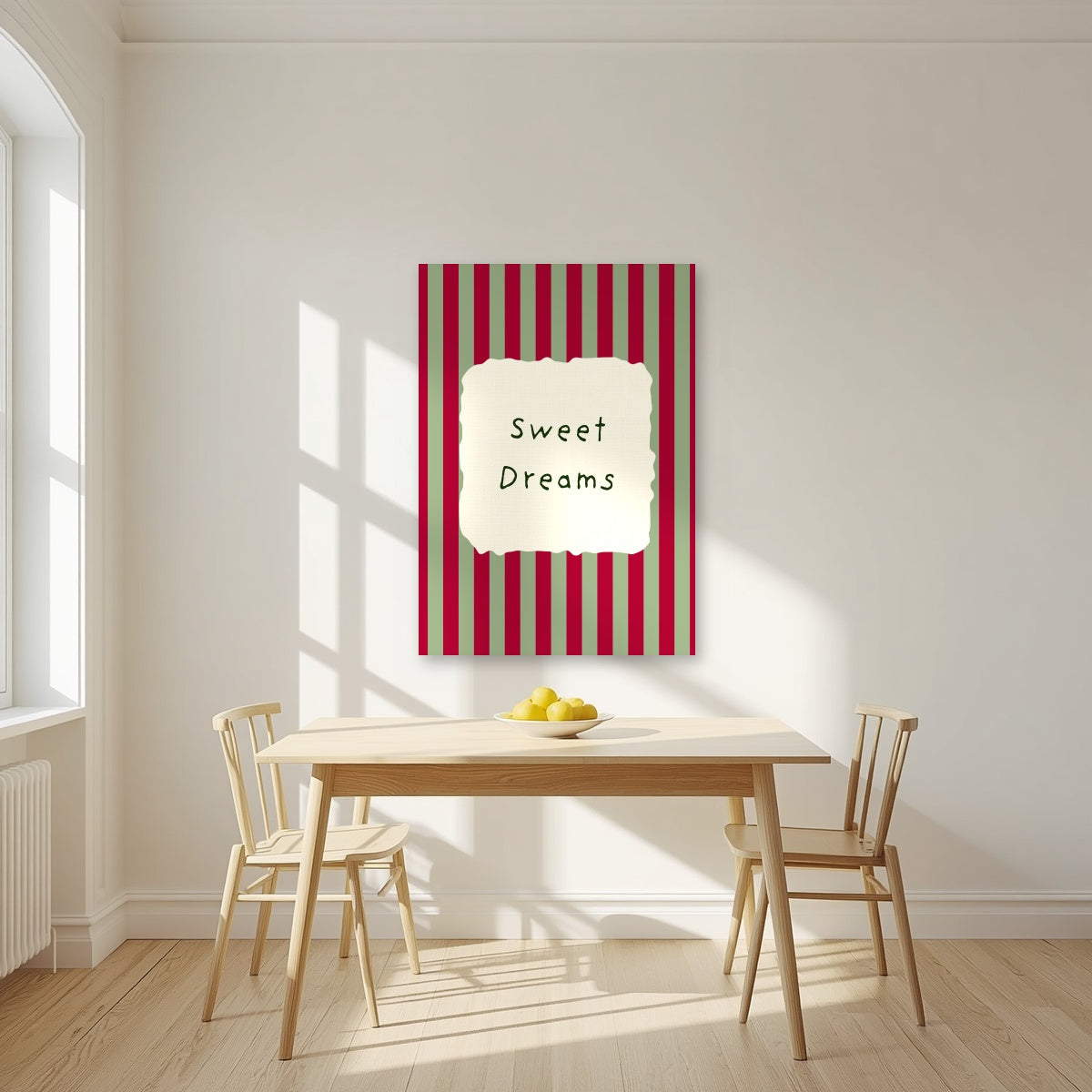 Sweet Dreams – Garden Sage unframed poster in a kitchen
