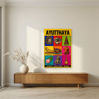 Krung Kao — Ayutthaya art print, unframed poster, styled in a living room