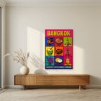 Krung Thep — Bangkok art print, unframed poster, styled in a living room