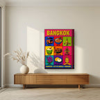 Krung Thep — Bangkok art print, on thick canvas, styled in a living room