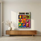 Lanna Nine — Chiang Mai art print, on thick canvas, styled in a living room