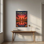 Tha Phae — Chiang Mai art print, unframed poster, styled in a desk