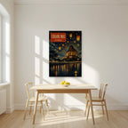 Yi Peng — Chiang Mai art print, unframed poster, styled in a kitchen