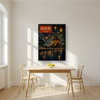Yi Peng — Chiang Mai art print, on thick canvas, styled in a kitchen