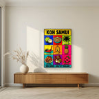 Ao Thai Treasures — Koh Samui art print, as an acrylic print, styled in a living room