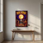 Full Moon — Koh Samui art print, on thick canvas, styled in a desk